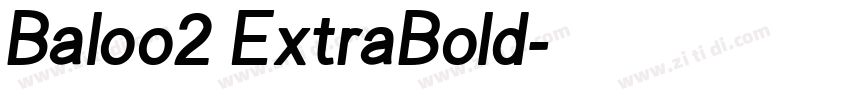 Baloo2 ExtraBold字体转换